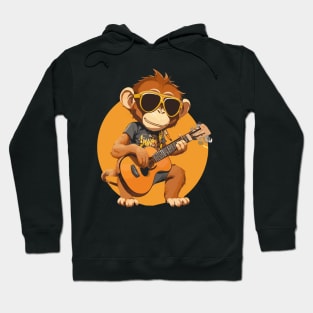 Monkey Play Guitar Hoodie